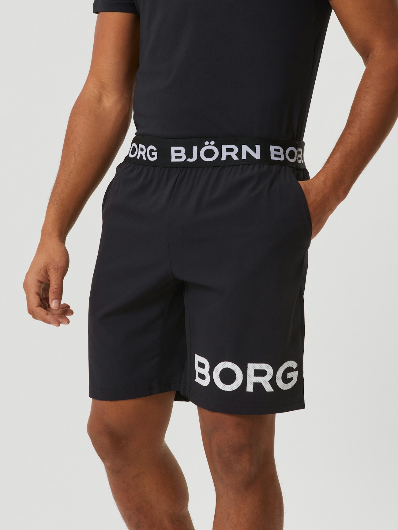 Borg Running Short Tights - Black Beauty