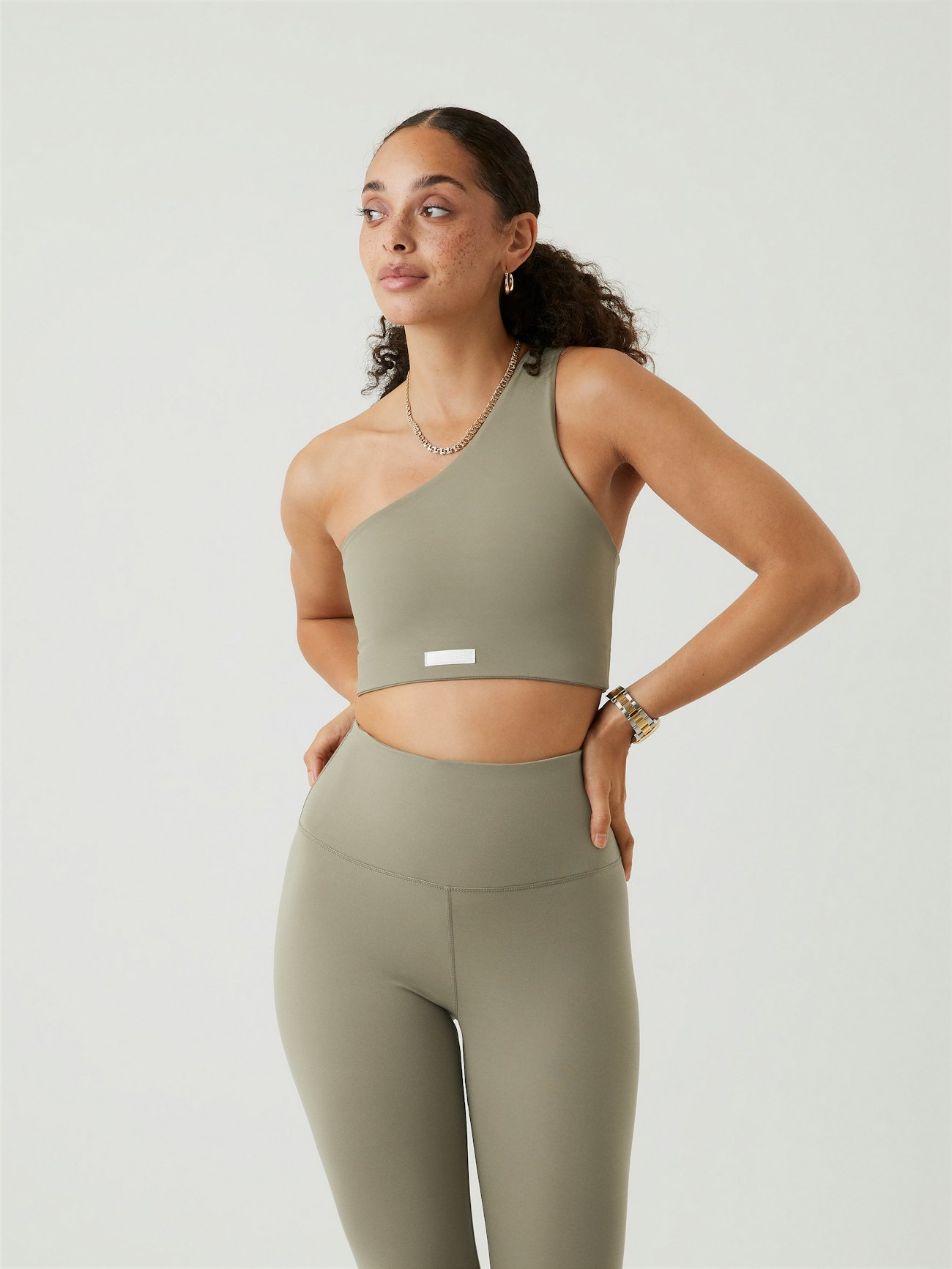 Slim Strap Racerback Sports Bra & High-Waist Elastic Athletic Shorts •  Value Yoga