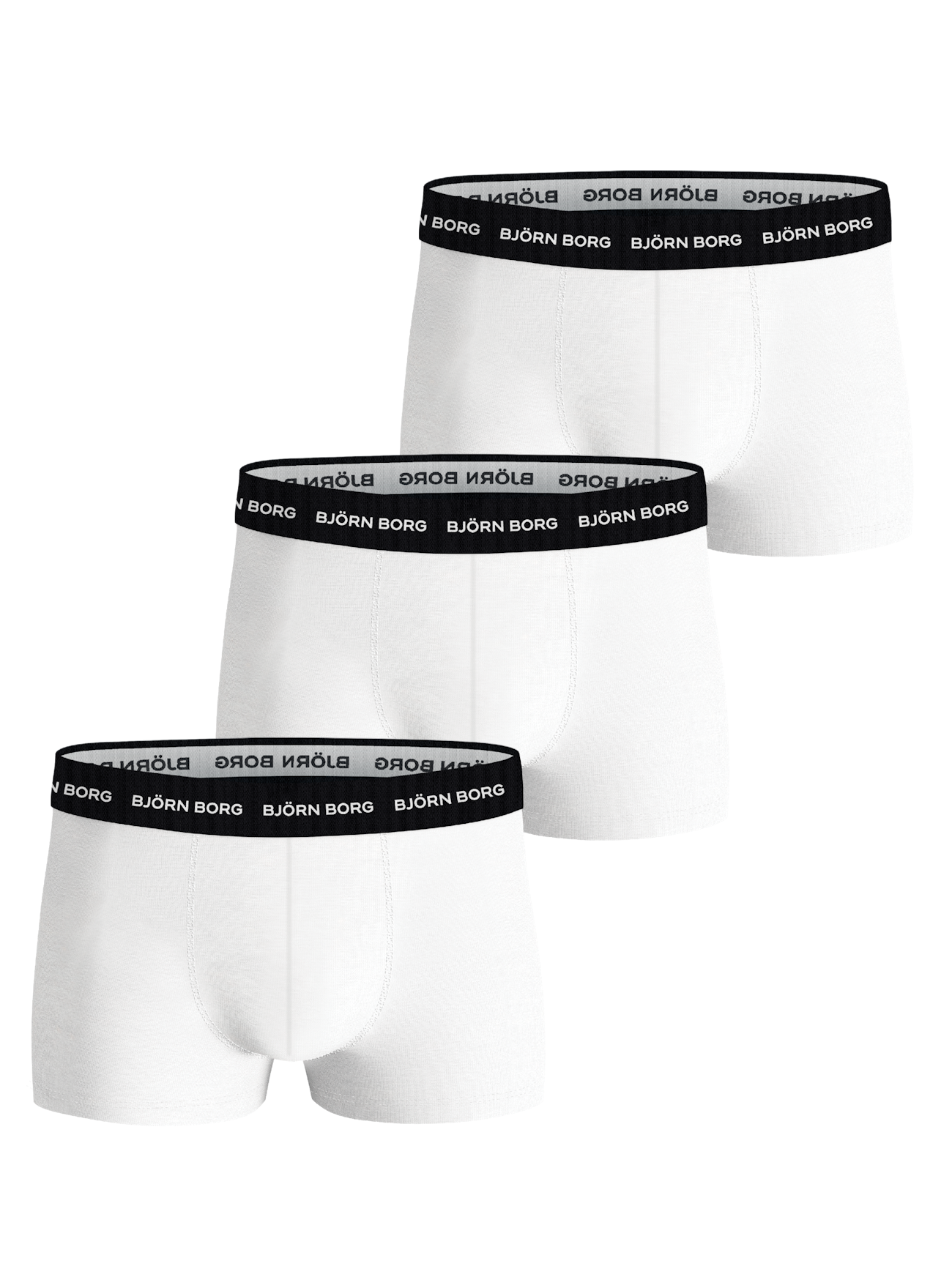 Cotton Stretch Trunk 3-pack - White