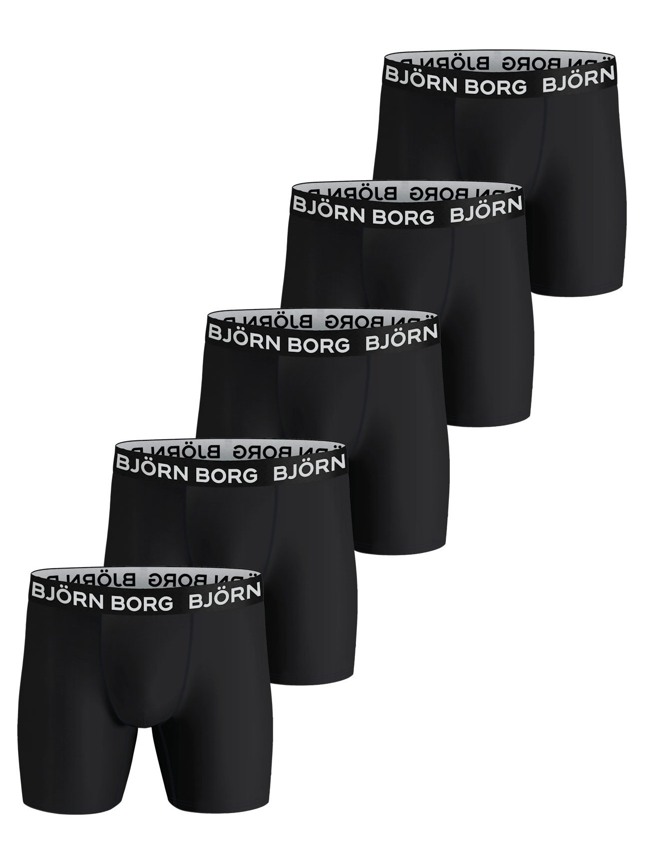 Björn Borg PERFORMANCE BOXER 3 PACK - Boxer shorts - black/ green/  gray/multi-coloured 