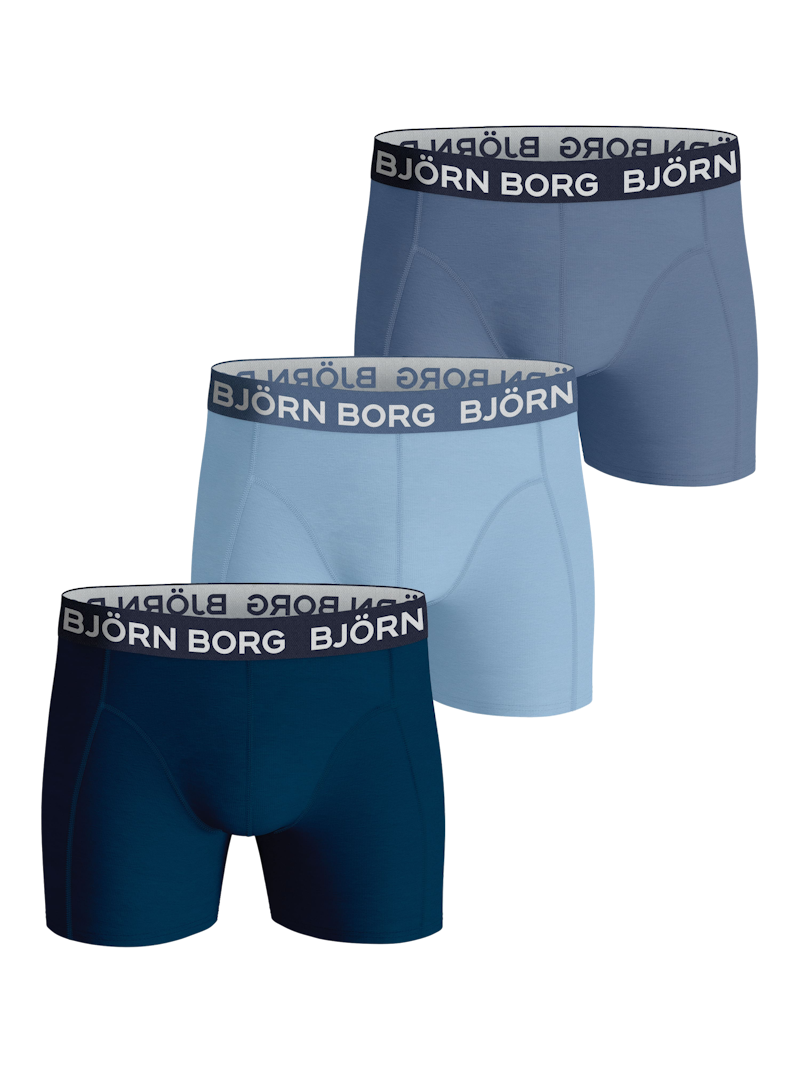 Cotton Stretch Boxer 3-pack - Blue Men | Björn Borg