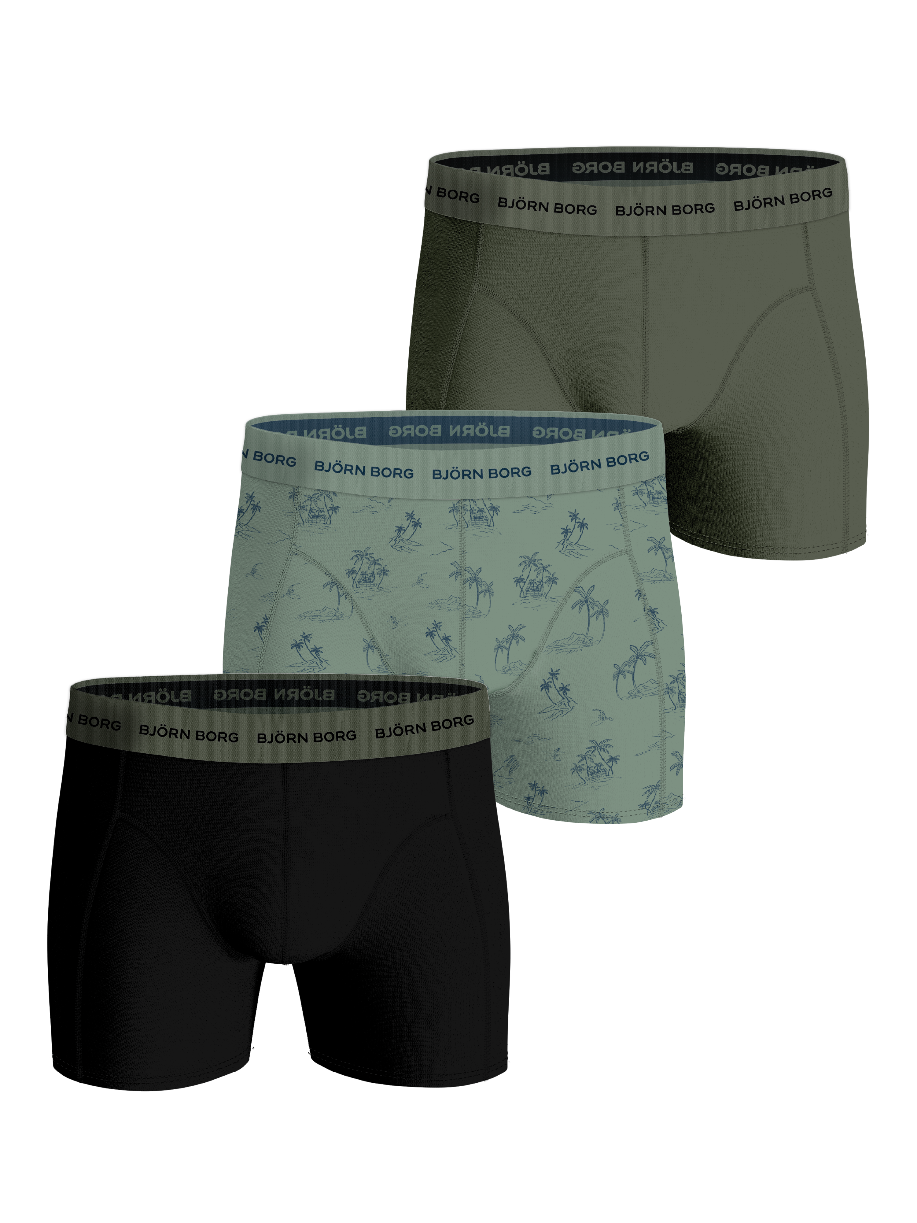 Mens Pack of 3 Essential Boxers by Bjorn Borg