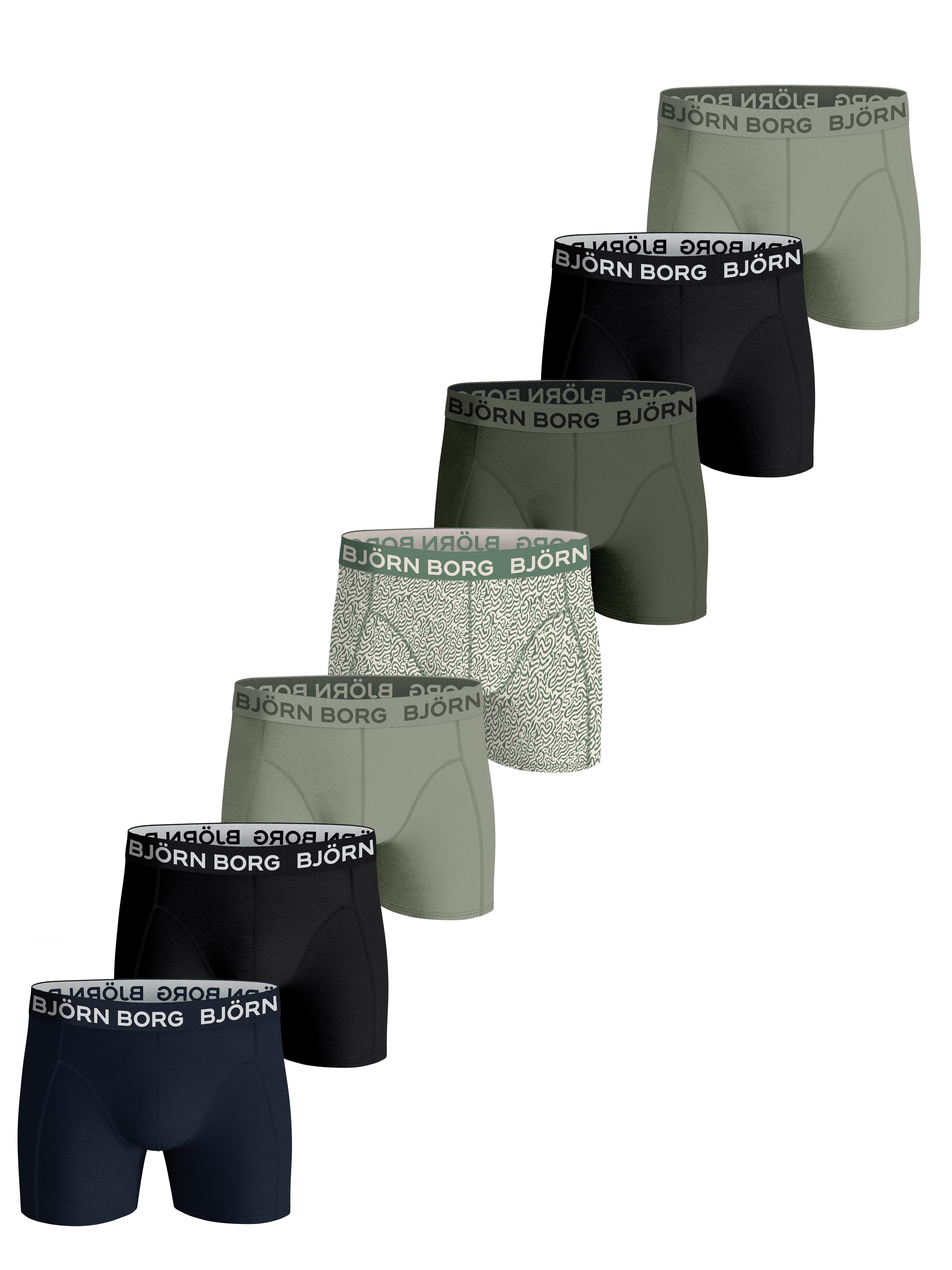 Björn Borg Boxers - 7-Pack - Black » ASAP Shipping