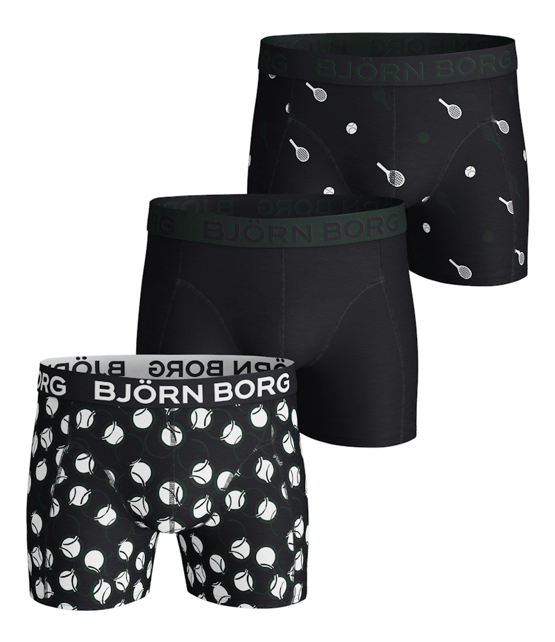 Tennis Chain Cotton Stretch Shorts 3-pack for men | Björn Borg