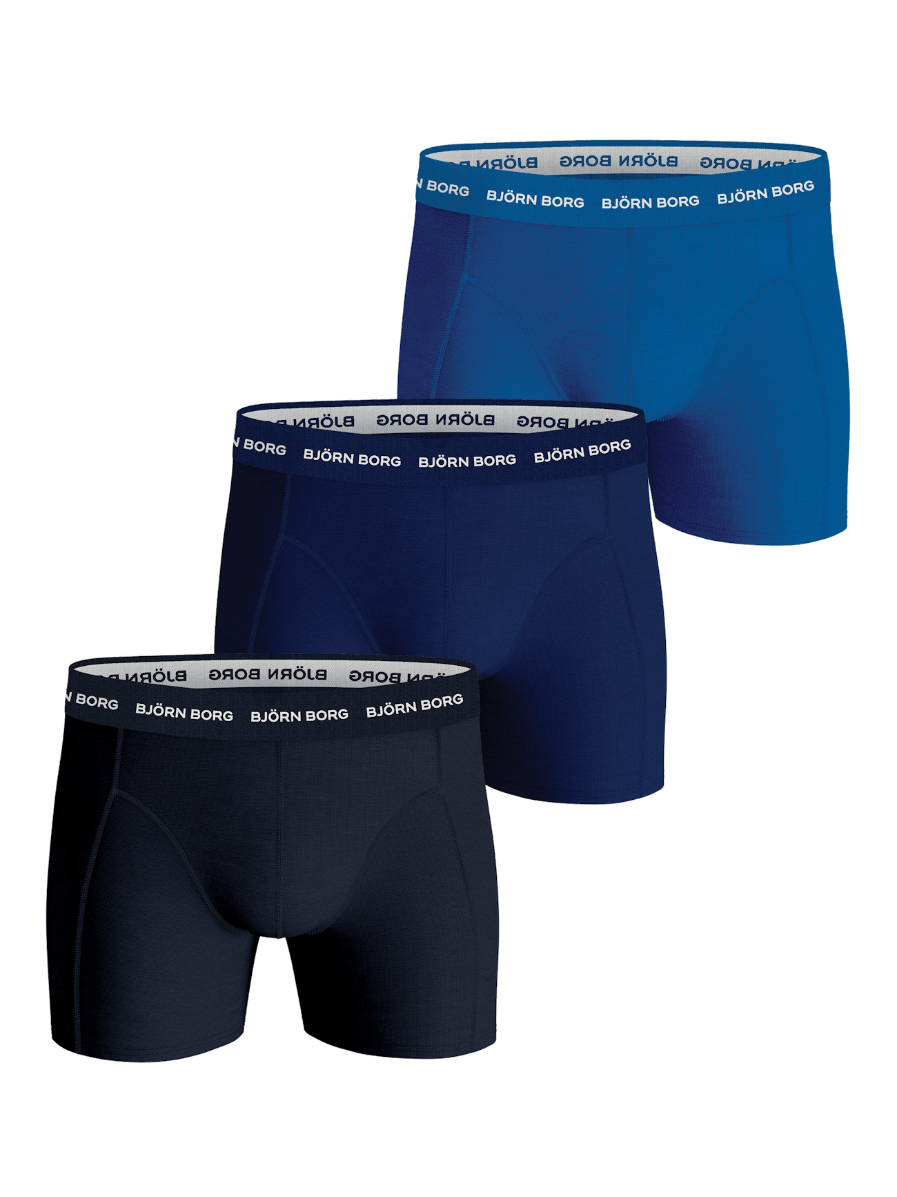 Cotton Stretch Boxer 3-pack - Bleu